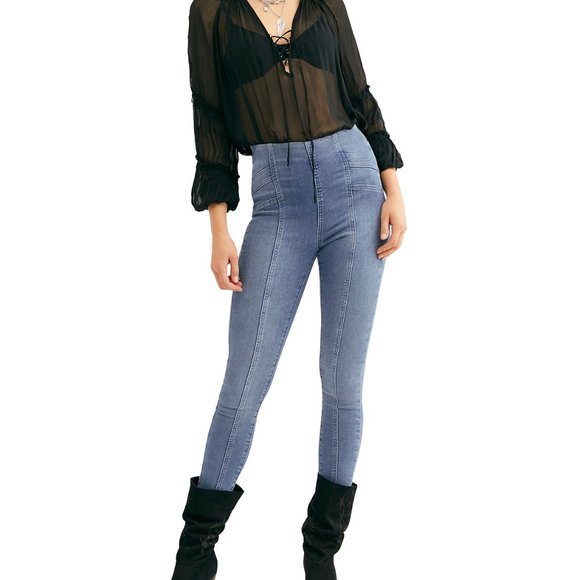 NWT Free People We the Free Feel Alright Skinny Jeans - Picture 1 of 10